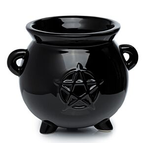 Pot en Céramique pour Plante d'Intérieur - Chaudron de Sorcière Noir
