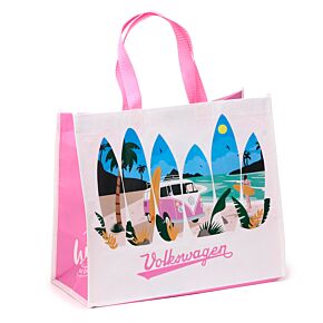 Sac de Courses en Plastique Recyclé rPET Volkswagen - Van Bus Combi VW T1 The Waves are Calling