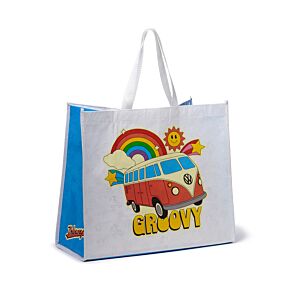 Sac de Courses en Plastique Recyclé - Volkswagen VW T1 Camper Bus Waves are Calling