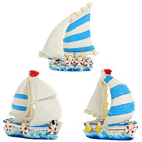 Figurine Seaside Souvenir - Bateau à Voile Bord de Mer