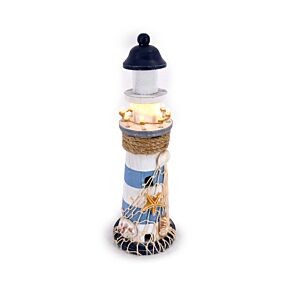 Phare à LED avec Coquillages - Souvenir Seaside Bord de Mer 