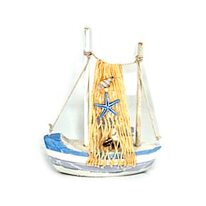 Bateau à voile avec Etoile bleue - Souvenir Seaside Bord de Mer 