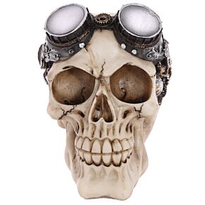 Crâne de décoration avec lunettes style Steampunk