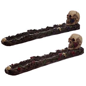 Brûleur d&#039;Encens Skull and Roses - Crâne