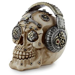 Crâne de Décoration Steam Punk - Casque Audio