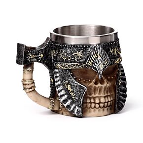 Chope de Décoration - Crâne armure et Hache
