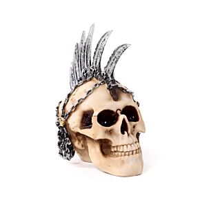 Crâne Punk avec Chaines & Lames Mohican
