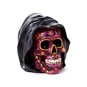 Crâne violet Jour des Morts avec Capuche 