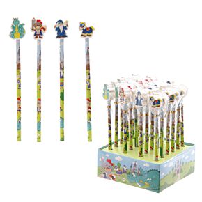 Crayon avec Embout Gomme - Chevaliers