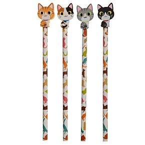 Crayon avec Embout Gomme - Chat