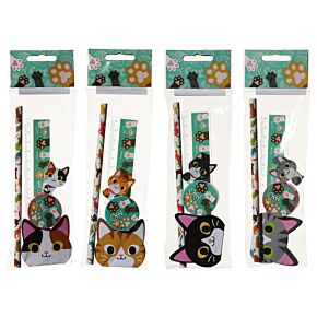 Ensemble Papeterie 5 Pièces - Chat