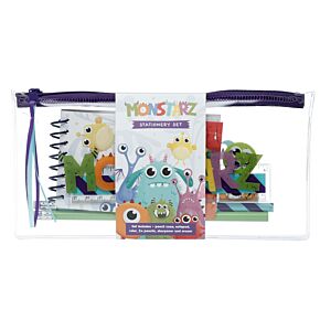 Ensemble Papeterie 7 pièces avec Trousse Transparente Monstarz - Monstre