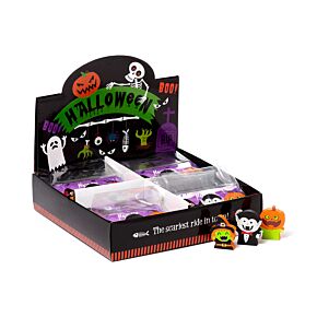 Lot de 3 Gommes - Sorcière, Vampire & Citrouille