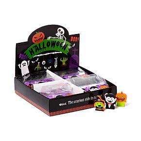 Lot de 3 Gommes - Sorcière, Vampire & Citrouille