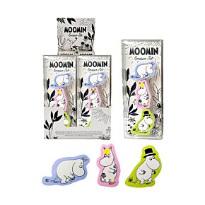 Lot de 3 Gommes - Moomin au Jardin