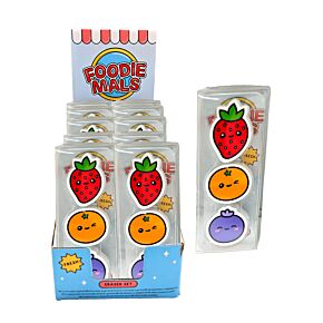 Lot de 3 Gommes - Foodiemals Fruits 