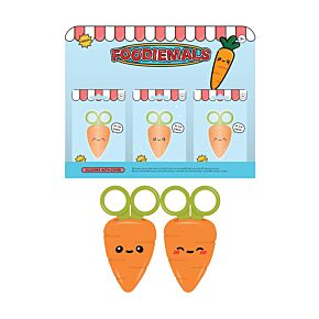 Ciseau pour Enfant dans pochette - Foodiemals Cecile la Carotte 