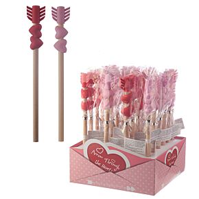 Crayon avec Embout Gomme - Fleche au Coeur