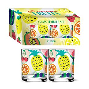 Lot de 2 Verres 350ml - Summer Fruits 
