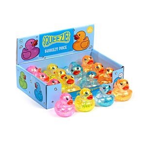 Squeezy Jouet anti-stress Canard Pailleté en Maltose 