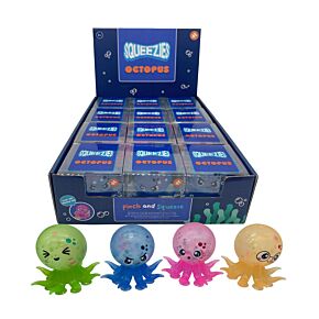 Jouet à Presser Pieuvre à ventouses  Jouet à Presser Pieuvre à ventouses