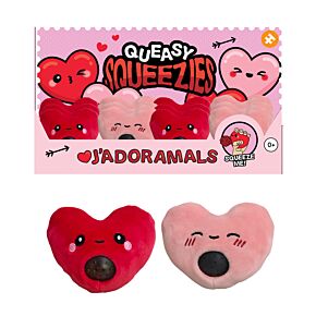 Jouet Peluché à Presser Queasy Squeezies - Cœur Amore