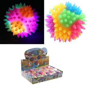 Balle rebondissante  lumineuse à pointes  5.5cm