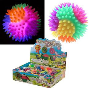 Balle rebondissante  lumineuse à pointes  7cm