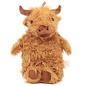 Bouillotte à Eau 650ml avec Housse Peluchée Highland Coo Cow - Vache Animal de la Ferme