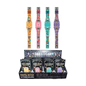 Montre Digitale en Silicone - Day of the Dead Jour des Morts