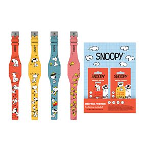 Montre Digitale en Silicone - Peanuts Snoopy & Woodstock 
