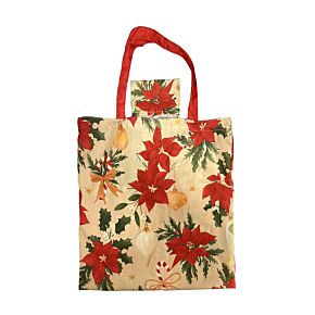 Sac Shopping Pliable et réutilisable en RPET - Plantes de Noël