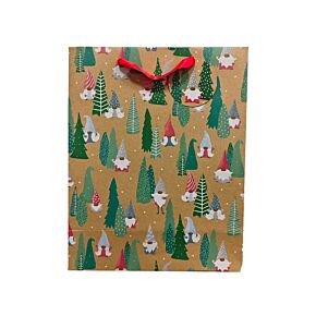 Sac Cadeau ( Grand ) - Gnomes de Noël