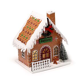 Maison de Noël à LED - Boulangerie Pain d'épices
