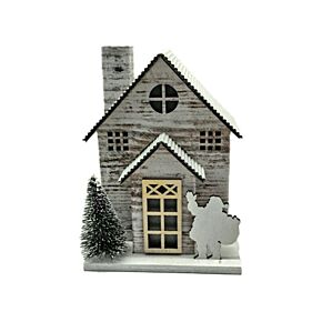 Maison de Noël à LED - Bouleau Argenté 