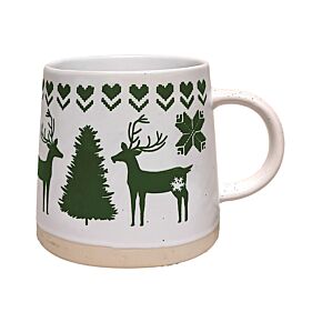 Mug en grès - Renne Vert 