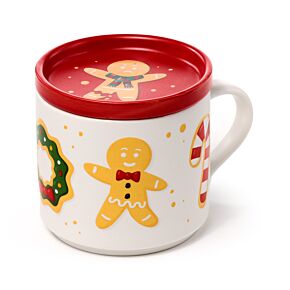 Ensemble Mug Porcelaine & Dessous de Verre Baker Street Noël