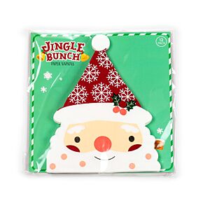 Lot de 12 Serviettes en Papier 3 plis - Père Noël 