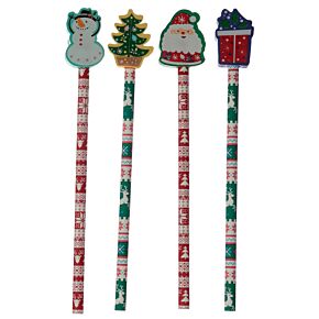 Crayon avec Embout Gomme - Noël