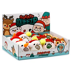 Jouet Peluché à Presser Queasy Squeezies Festive Friends - Personnages de Noël