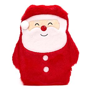 Bouillotte de Noël 650ml avec Housse Peluchée - Père Noël 
