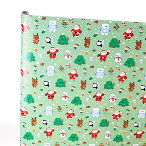 Rouleau de papier cadeau 3m - Jingle Bunch Noël