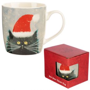 Puckator Feline Festive Cat Mug Festif Noël Nouveauté Café Thé Coffret Cadeau