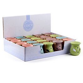 Petit brûleur à huile en céramique - Design craquelé