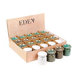 Petit brûleur à huile en céramique avec motifs coeurs