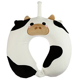 Coussin de Voyage Relaxeazzz Peluché Mémoire de Forme - Vache