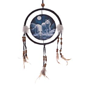 Attrape-rêves 16cm - Loups guerriers de l'hiver par Lisa Parker