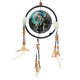 Attrape-rêve Lisa Parker 16cm Loup Chef de Meute