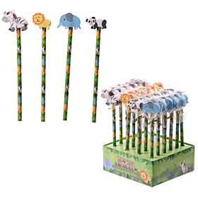 Crayons Animal Jungle & Zoo - Éléphant, panda, lion, zèbre
