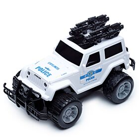 Jouet à Mécanisme de Friction Son & Lumière - Voiture de Police 4x4